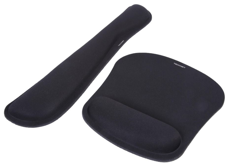 Keyboard Wrist Rest & Mouse Mat Set, Black