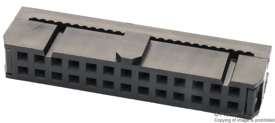 2.54mm IDC Connector, 2 Row, 26 Way, for Flat Cable