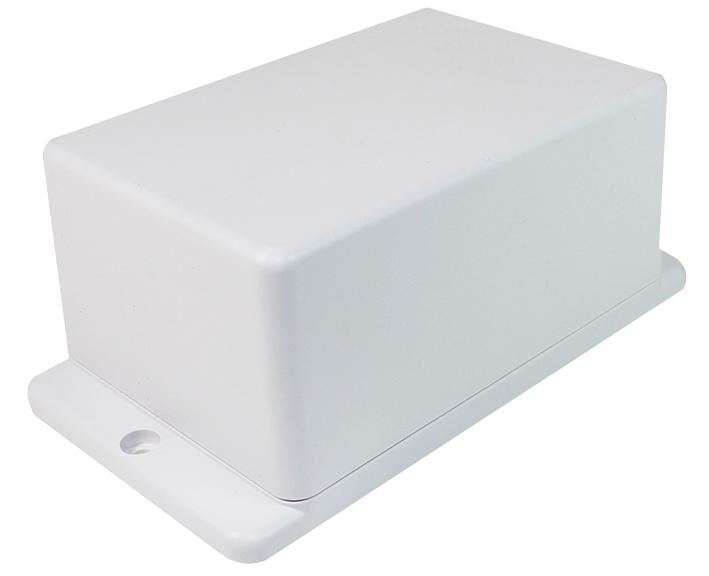 White ABS Flanged Enclosure - 127x70.6x50.5mm