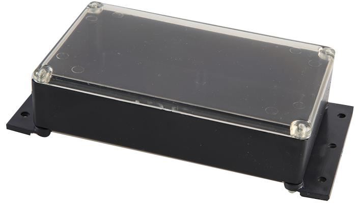 Black ABS Wall Mount Enclosure with Transparent Lid - 120x70x30mm