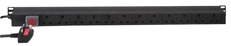 12 Way Switched 13A Mains Sockets Vertical PDU