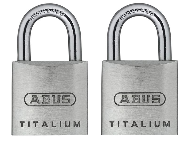 64TI/20mm TITALIUM™ Padlock Carded Twin Pack