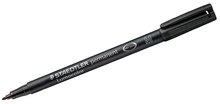 Medium Bullet Tip Lumocolor Permanent Marker Pen - Black