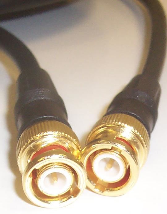 BNC Male to BNC Male RG59/U Coaxial Lead - Gold - 75 Ohm