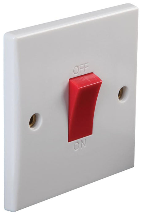 1-Gang Rounded Edge DP Wall Switch