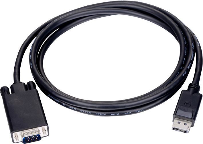 DisplayPort Male-to-VGA Male Lead