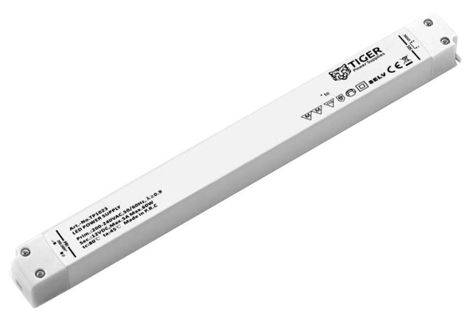 12V, 5A, 60W, Constant Voltage Slimline LED Driver