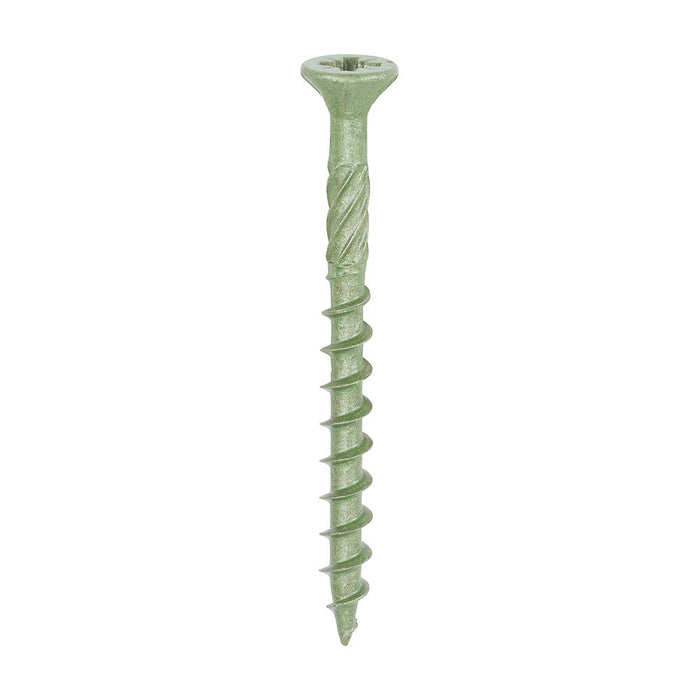 Decking Screws PZ2 Double Countersunk Exterior - Green. Various Sizes