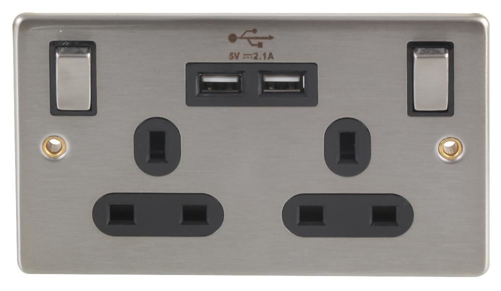 2 Gang Socket with USB