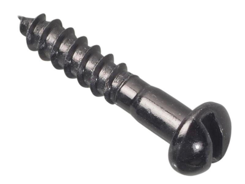 Wood Screws, Slotted, RH, Black