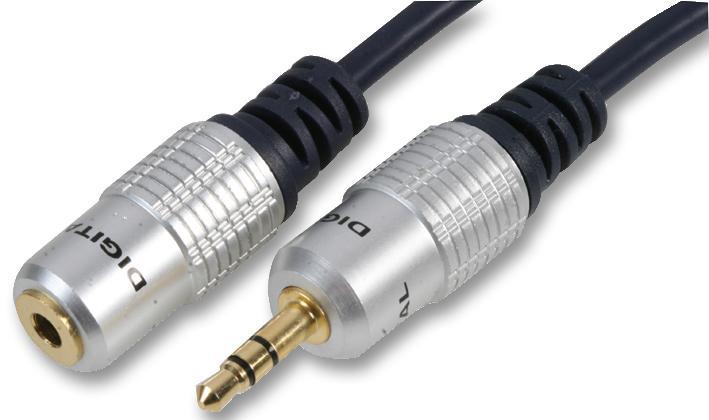 3.5mm Stereo Jack Plug to 3.5mm Stereo Jack Socket Lead