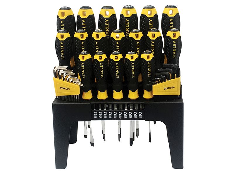Screwdriver Set And Rack Screwdriver Set in Rack, 44 Piece — StampyTools