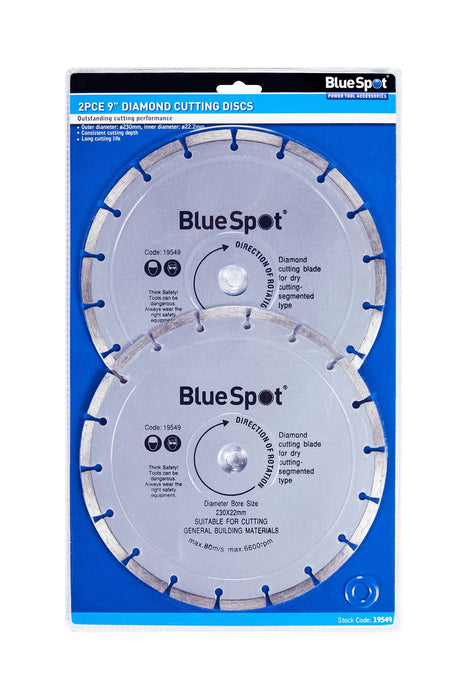 2 Pce 230mm (9") Segmented Diamond Dry Cutting Disc