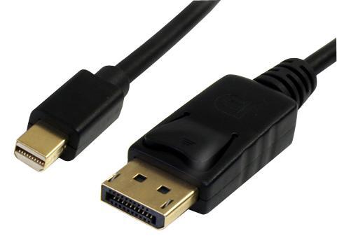 Mini DisplayPort 1.2 to DisplayPort Lead, 3m Black