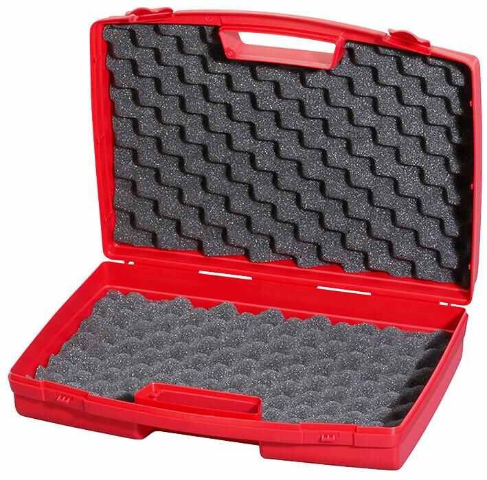 HiLo Red Polypropylene Briefcase Storage Case with Foam Insert