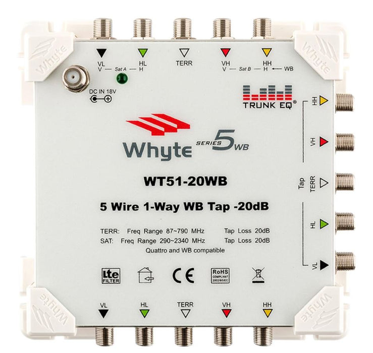 WT51-20WB Series 5 WB Tap, 5 Wire, 1 Way, -20dB