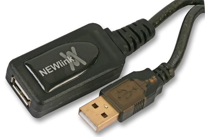 USB 2.0 Active Repeater Lead Black