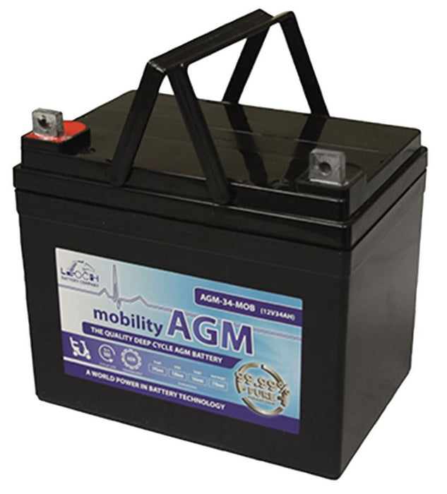 AGM Mobility 12V 34Ah Maintenance Free SLA Battery