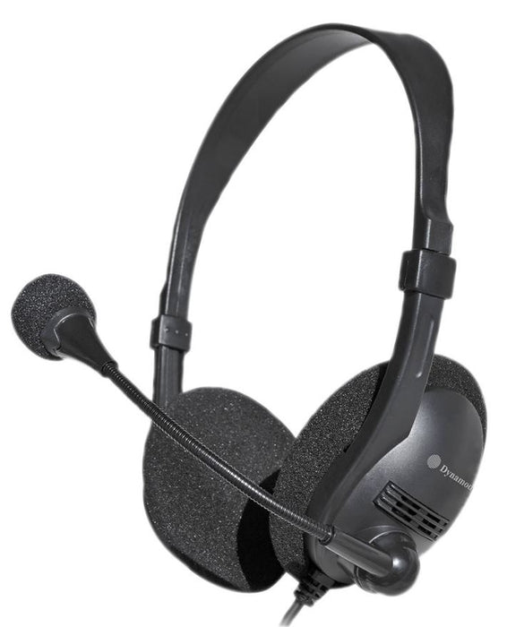 USB Over-Head Stereo Headphones, Black
