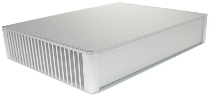 86 Series Silver Aluminium Audio Heatsink Enclosure - 180x174x40mm