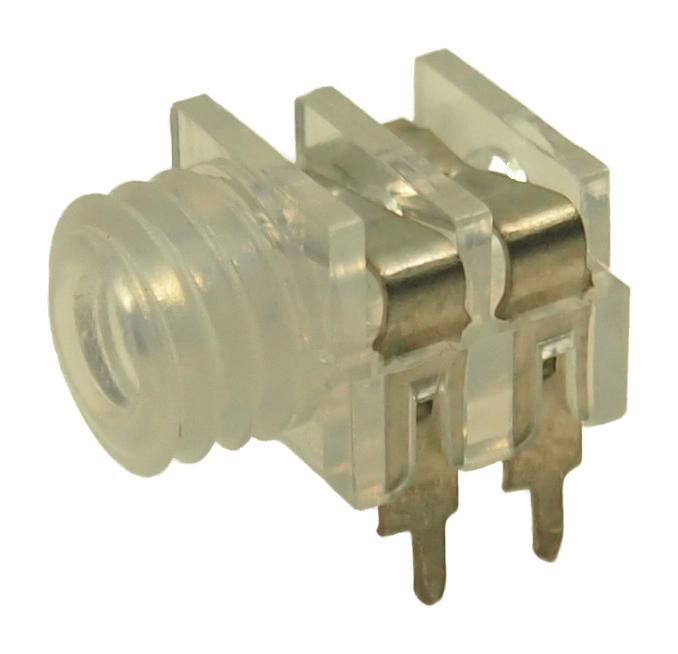 3.5mm Mono Jack Socket, Panel Mount, PCB, Transparent