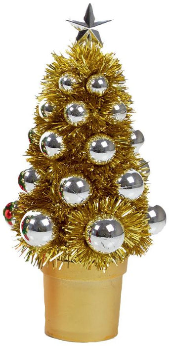 21cm Christmas Mini Tinsel Tree