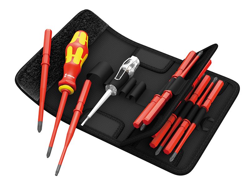 Kraftform VDE Kompakt Slimline Screwdriver Blade Set, 16 Piece