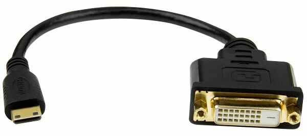 Mini HDMI Male to DVI-D Female Adaptor