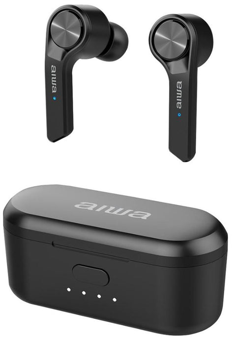 True Wireless Stereo Earphones with Mic & Base, Black