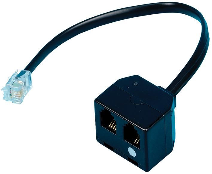 Telephone Headset and Handset Double Adaptor with Mute
