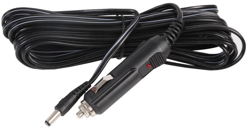 Car Cigarette Lighter Plug to 2.1mm DC Power Cable, 6m