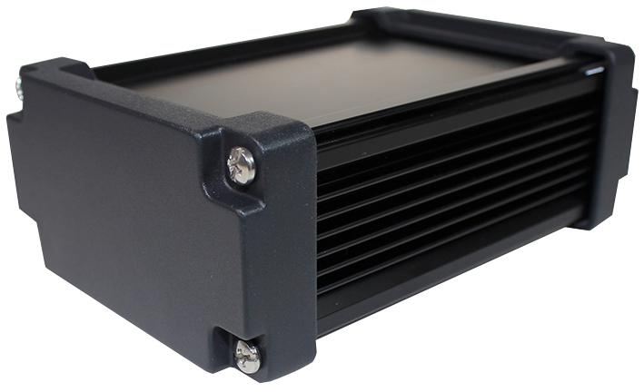 IP67 88 Series Black Aluminium Heatsink Enclosure with EMI Shielding - 150x106.3x56.3mm