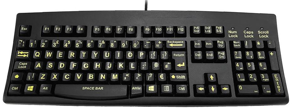 Hi-Vis USB Keyboard, Black