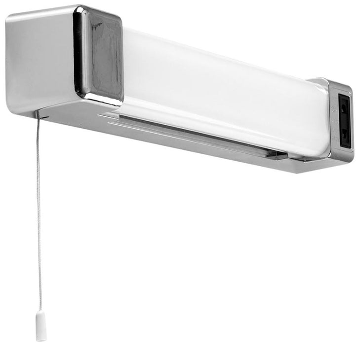 Horizon LED Bathroom Light with Shaver Socket, Chrome, IP44