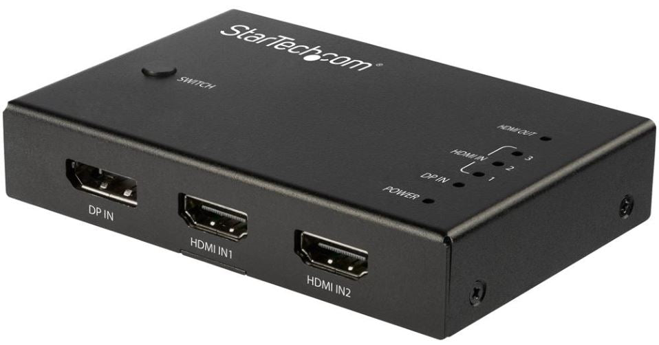 4 Input 4K UHD HDMI 2.0 Video Switch, 3x HDMI & 1x DisplayPort to HDMI