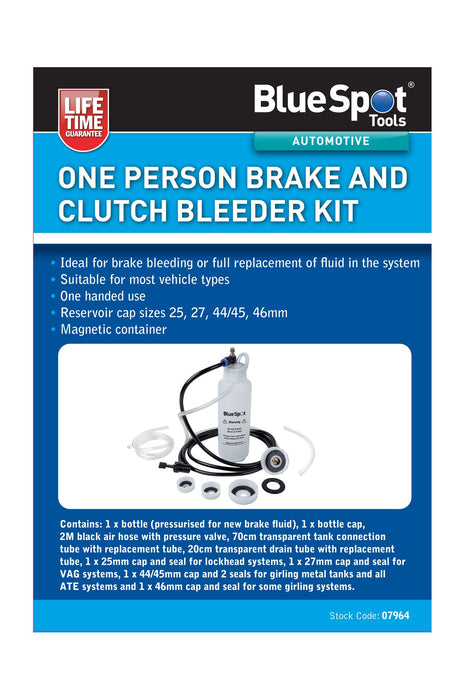 One Person Brake And Clutch Bleeder Kit