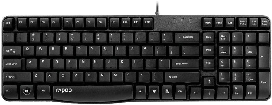 N2400 Wired Spill-resistant Keyboard Black UK Layout