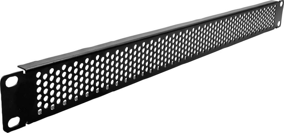 1U 19" Vented Blanking Panel, Black