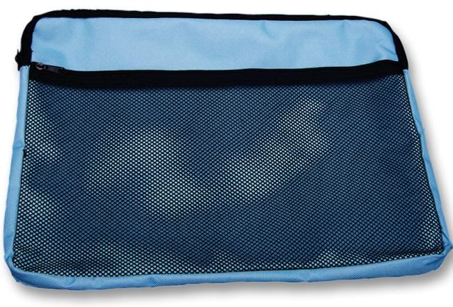 A4 Canvas Zip Bag - Blue