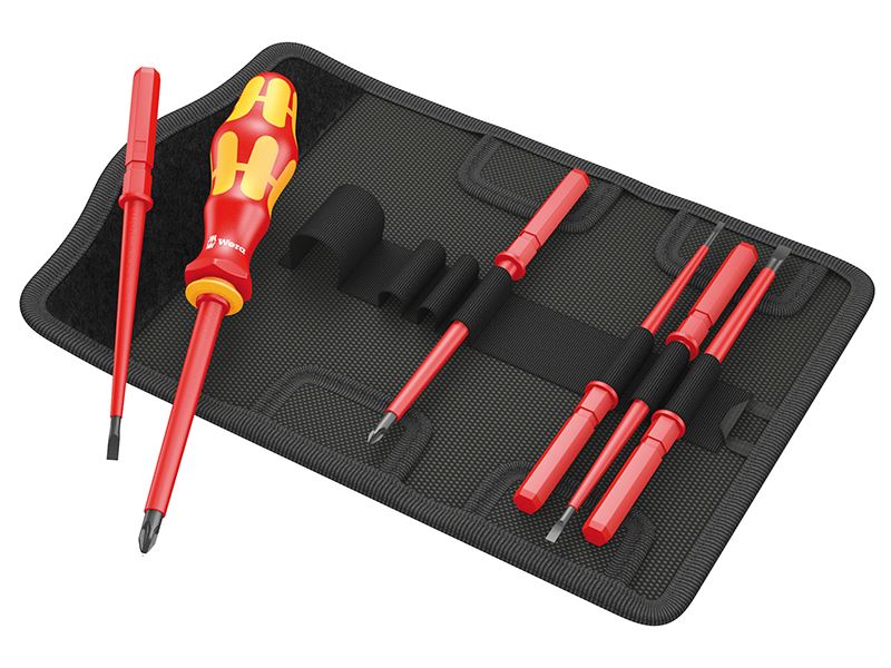 Kraftform VDE Kompakt Interchangeable Screwdriver Set, 7 Piece