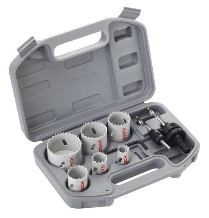 PROFESSIONAL (BLUE) - Electricians Hole Saw Set, 9 Piece