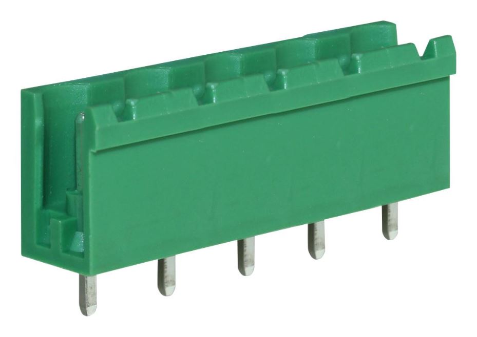 7.62mm Pitch Pluggable Rising Clamp Terminal Block, 5-Pole, 15A