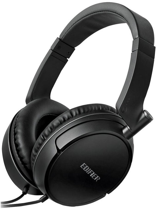 P841 Premium Hi-Fi Over-Ear Stereo Headphones with Microphone, Black
