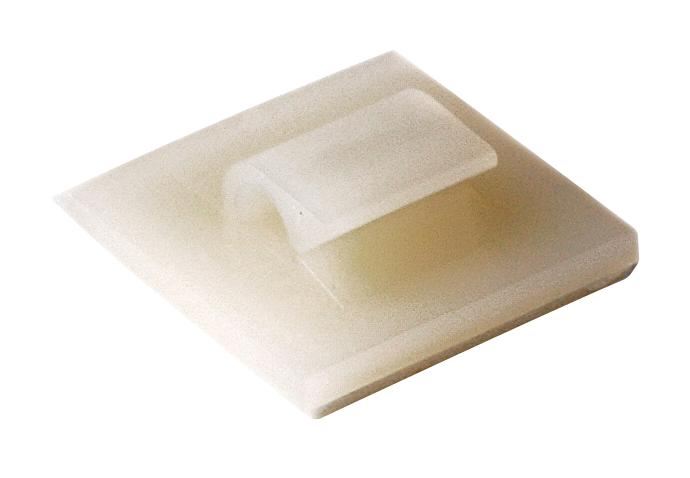 Adhesive Backed Nylon Cable Clamp Natural 5mm 50 Pack