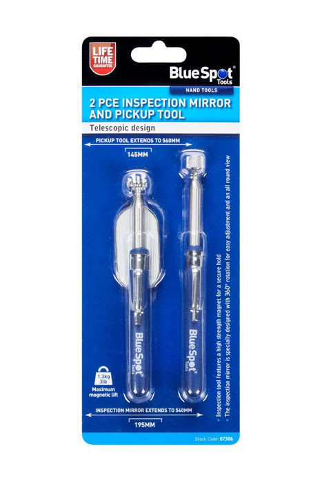 2 PCE Inspection Mirror And Pickup Tool