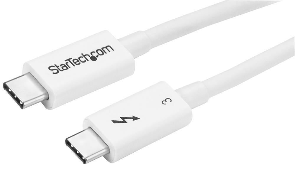Thunderbolt 3 (USB-C) 40Gbps Male to Male Lead, 0.5m White