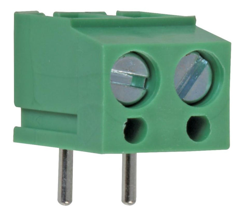 5mm 90° Terminal Block, 2-Pole, 16A