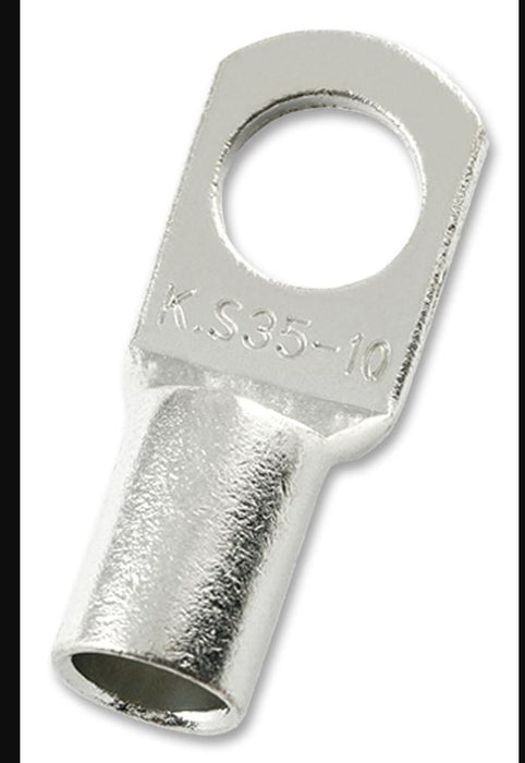 35.0mm² Copper Crimp Terminal Lug, 2AWG, M10