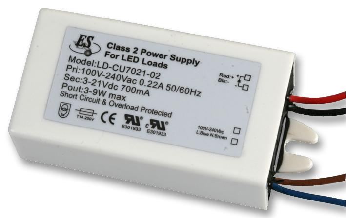 Constant Current LED Driver, 8W 36V 350mA IP65