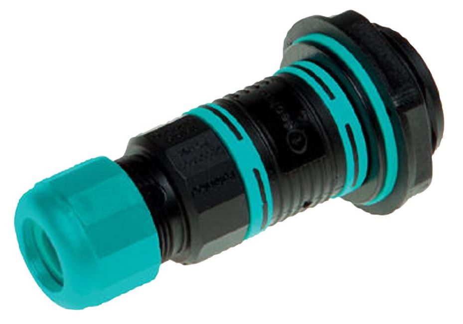 TeeTube Cable Chassis, 4-Pole, 2 Entries, IP68, Xdry